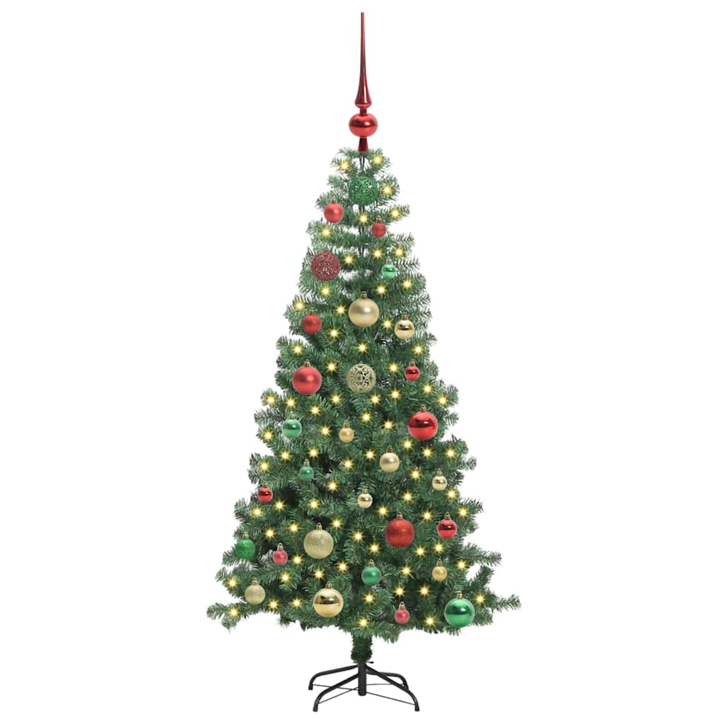 Sapin de Noël avec 150 LED avec support Vert 120 cm PVC - XIOS