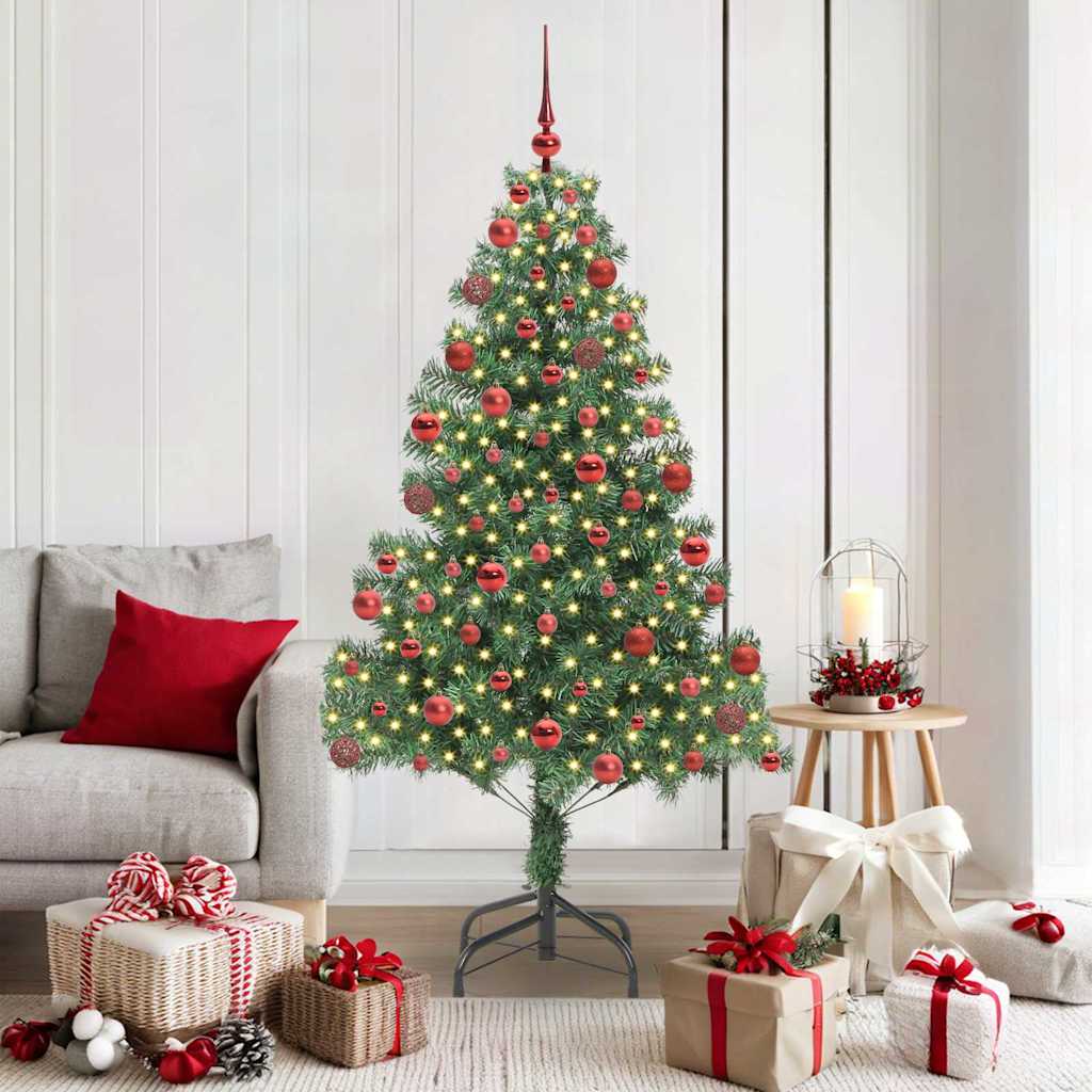 Sapin de Noël avec 300 LED avec support Vert 180 cm PVC - XIOS