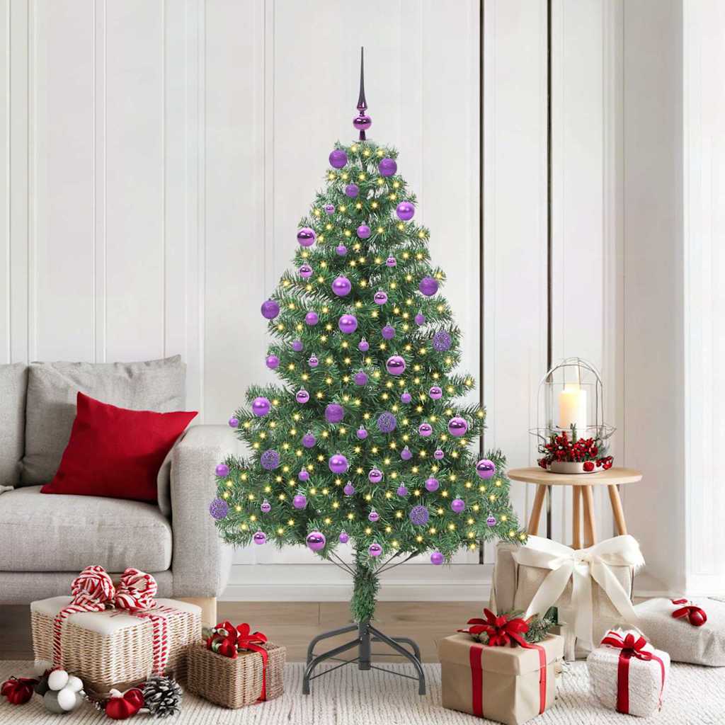 Sapin de Noël avec 300 LED avec support Vert 180 cm PVC - XIOS