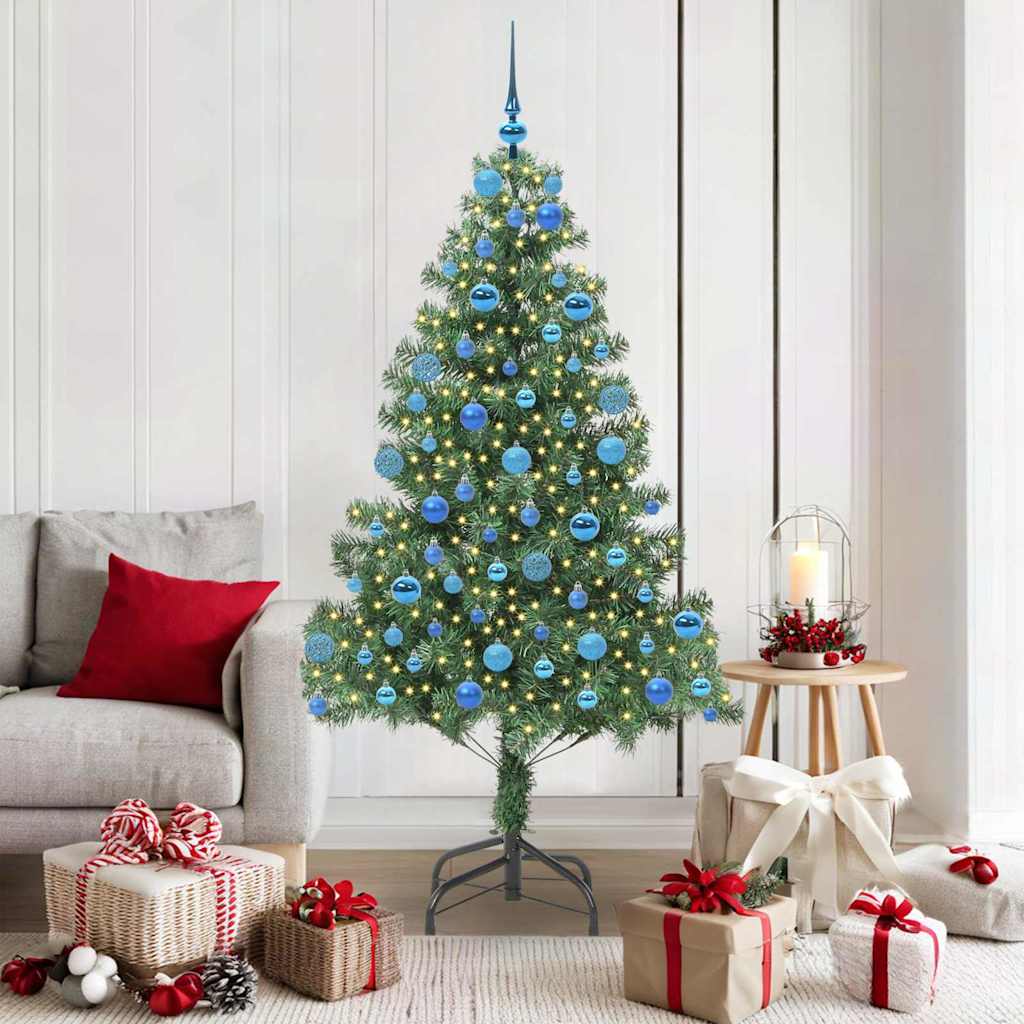 Sapin de Noël avec 300 LED avec support Vert 180 cm PVC - XIOS