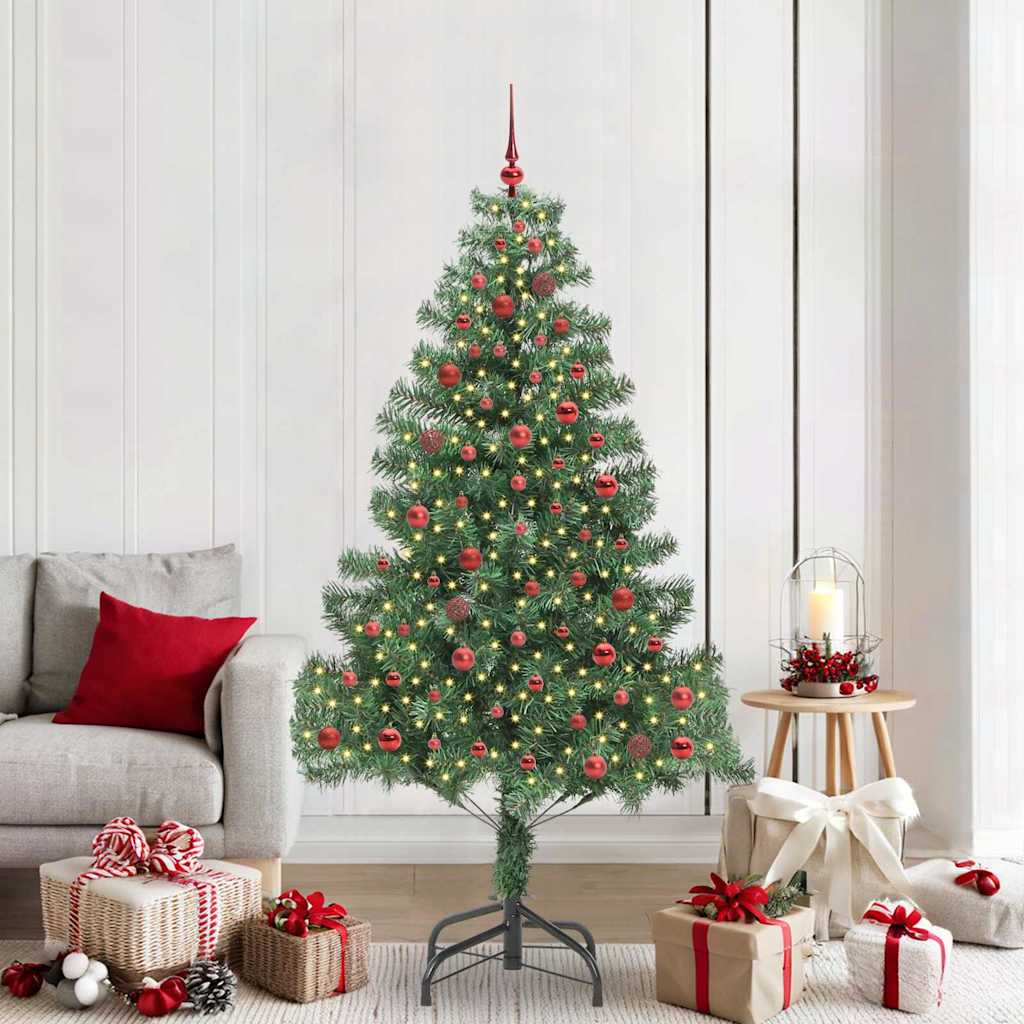 Sapin de Noël avec 300 LED avec support Vert 210 cm PVC - XIOS