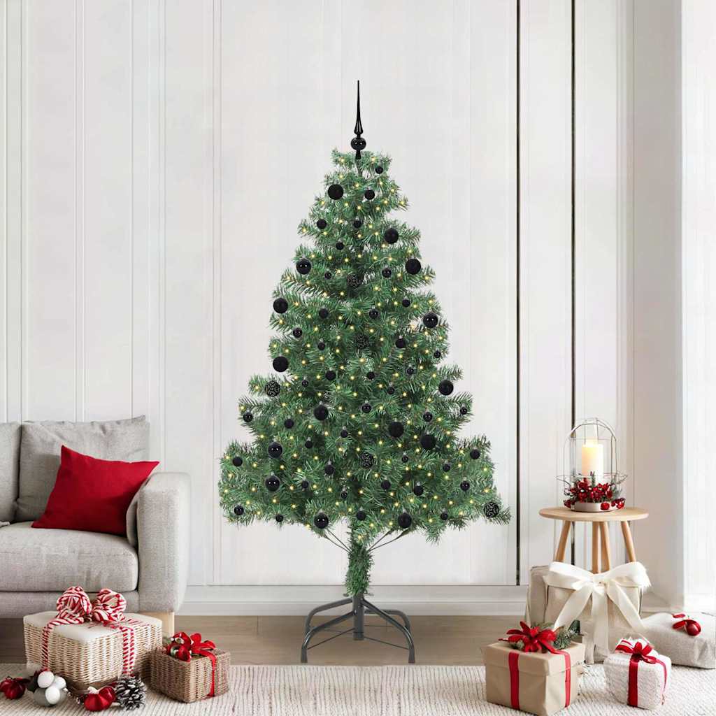 Sapin de Noël avec 300 LED avec support Vert 210 cm PVC - XIOS