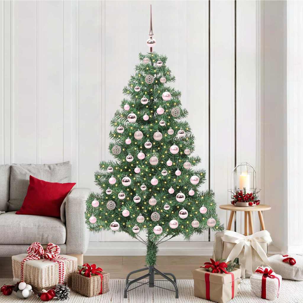 Sapin de Noël avec 300 LED avec support Vert 210 cm PVC - XIOS