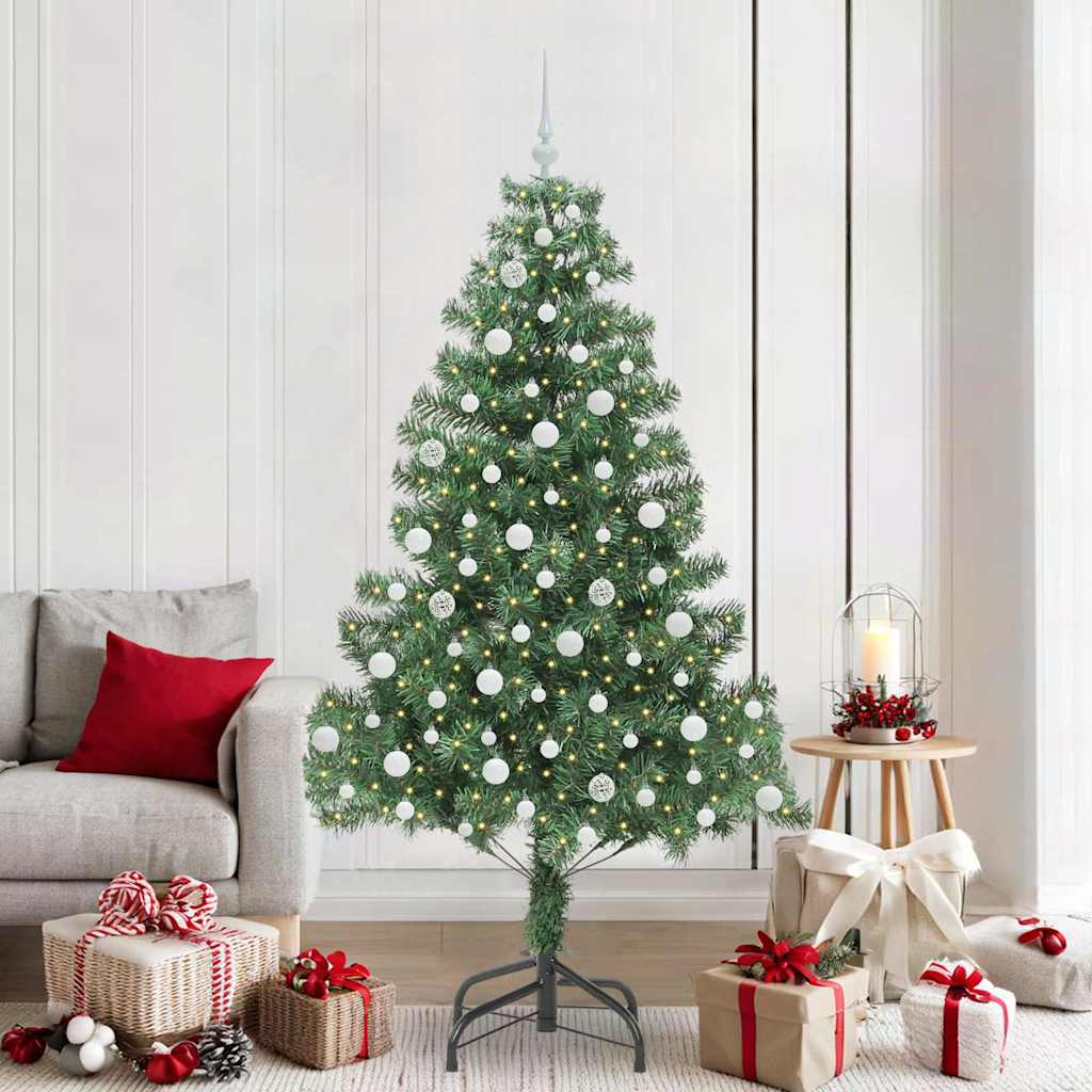 Sapin de Noël avec 300 LED avec support Vert 210 cm PVC - XIOS