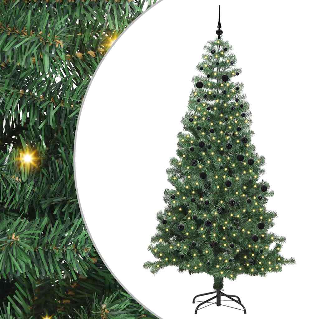 Sapin de Noël avec 300 LED avec support Vert 240 cm PVC - XIOS