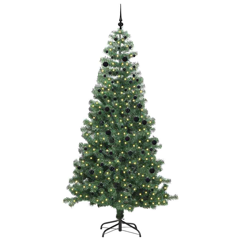 Sapin de Noël avec 300 LED avec support Vert 240 cm PVC - XIOS