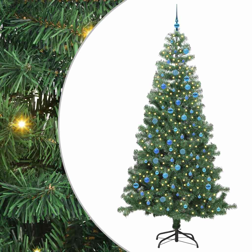 Sapin de Noël avec 300 LED avec support Vert 240 cm PVC - XIOS