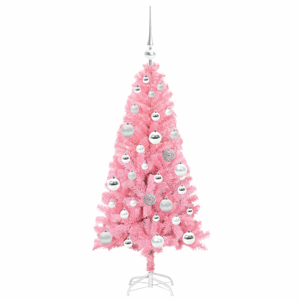 Sapin de Noël avec 150 LED avec support Rose 120 cm PVC - XIOS