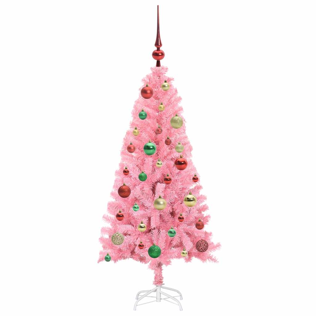 Sapin de Noël avec 150 LED avec support Rose 120 cm PVC - XIOS
