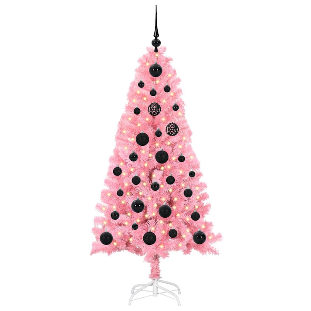 Sapin de Noël avec 150 LED avec support Rose 150 cm PVC - XIOS