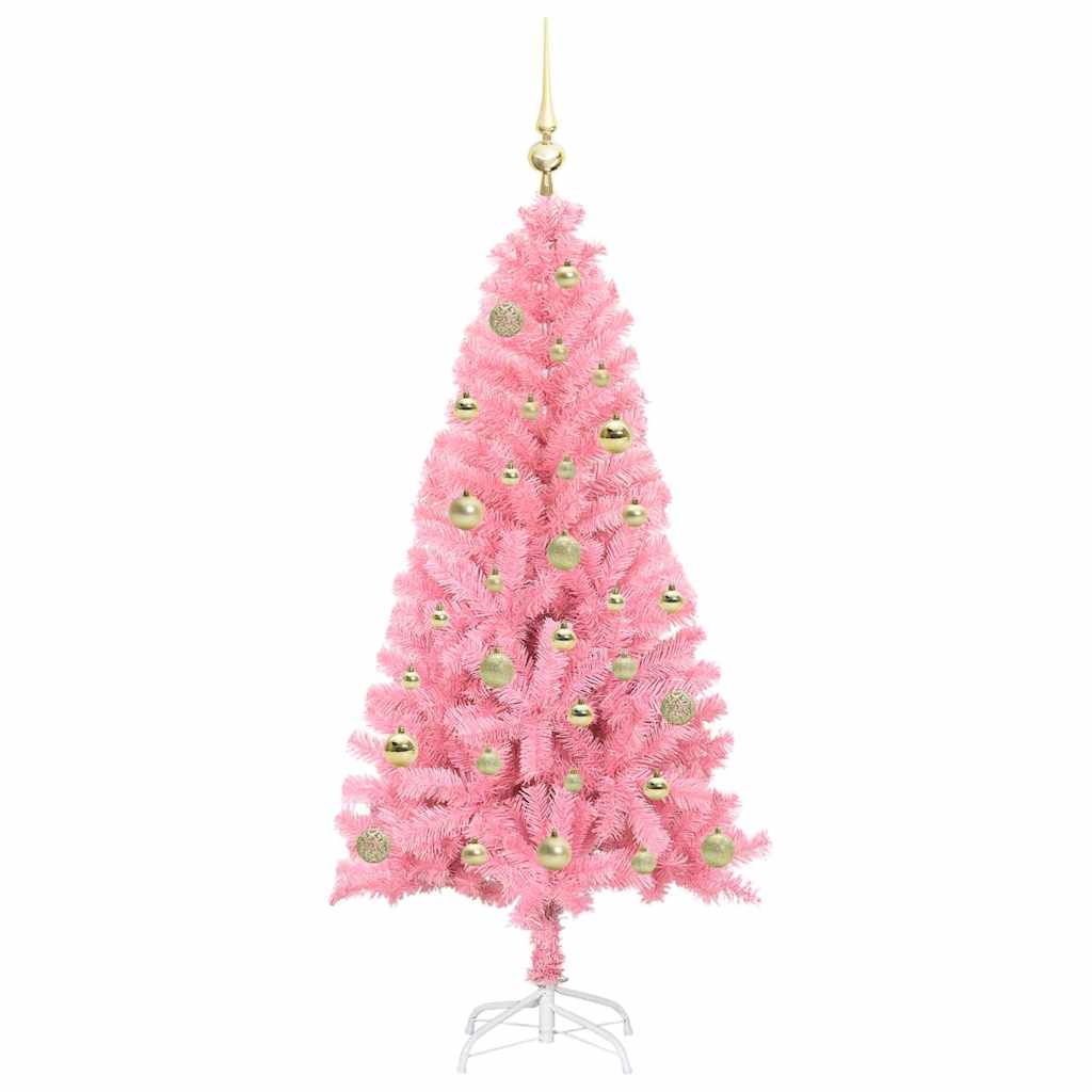 Sapin de Noël avec 150 LED avec support Rose 150 cm PVC - XIOS