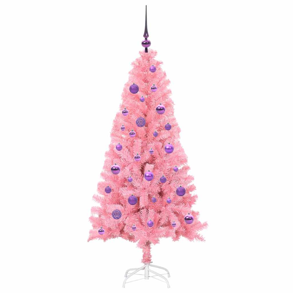 Sapin de Noël avec 150 LED avec support Rose 150 cm PVC - XIOS