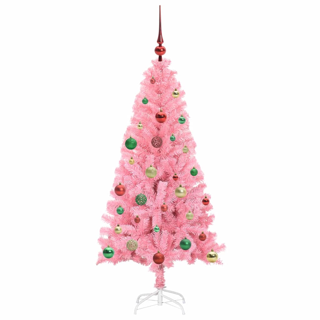 Sapin de Noël avec 150 LED avec support Rose 150 cm PVC - XIOS