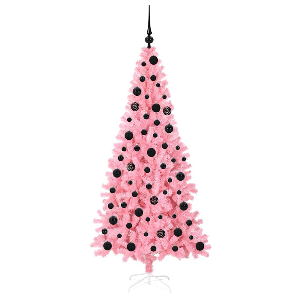 Sapin de Noël avec 300 LED avec support Rose 180 cm PVC - XIOS