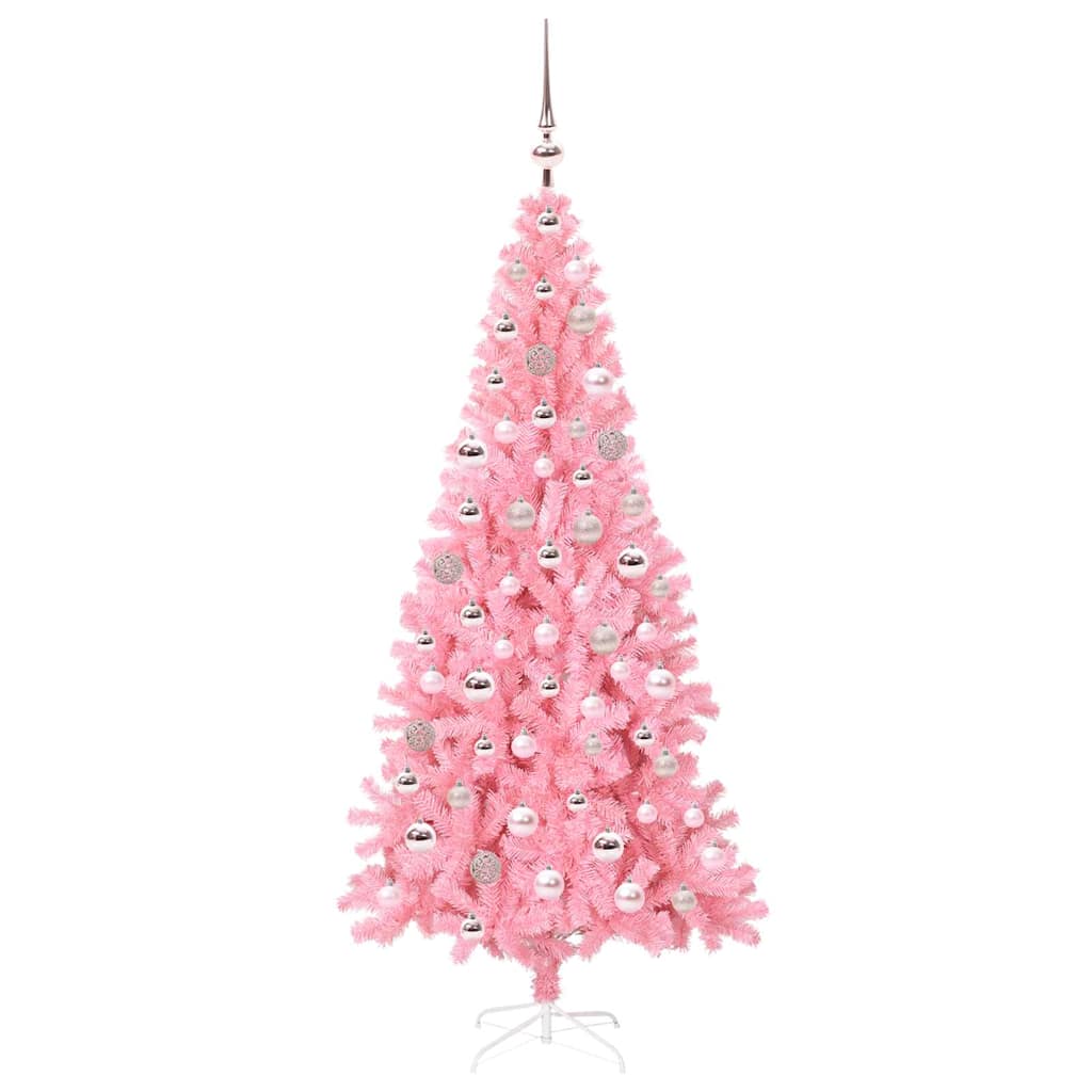 Sapin de Noël avec 300 LED avec support Rose 180 cm PVC - XIOS