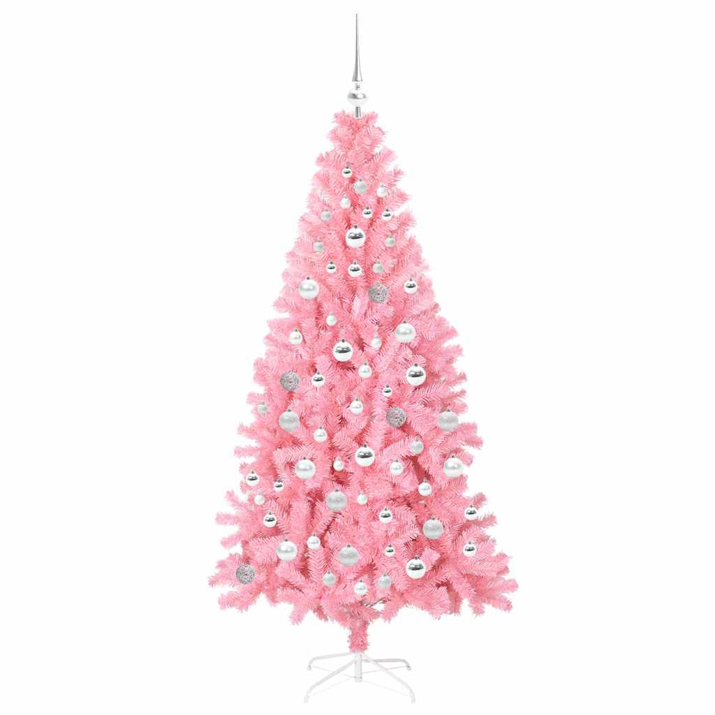 Sapin de Noël avec 300 LED avec support Rose 180 cm PVC - XIOS