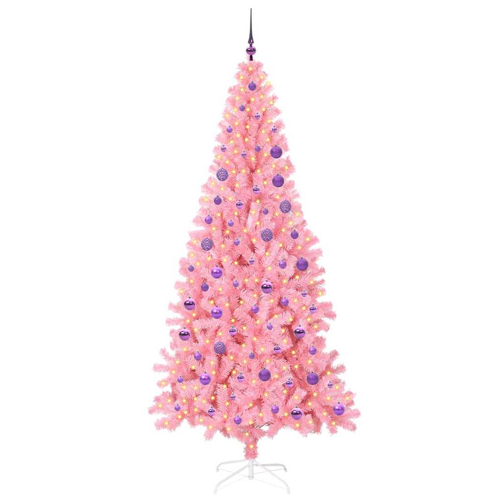 Sapin de Noël avec 300 LED avec support Rose 180 cm PVC - XIOS