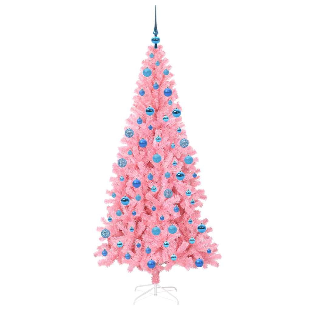 Sapin de Noël avec 300 LED avec support Rose 180 cm PVC - XIOS