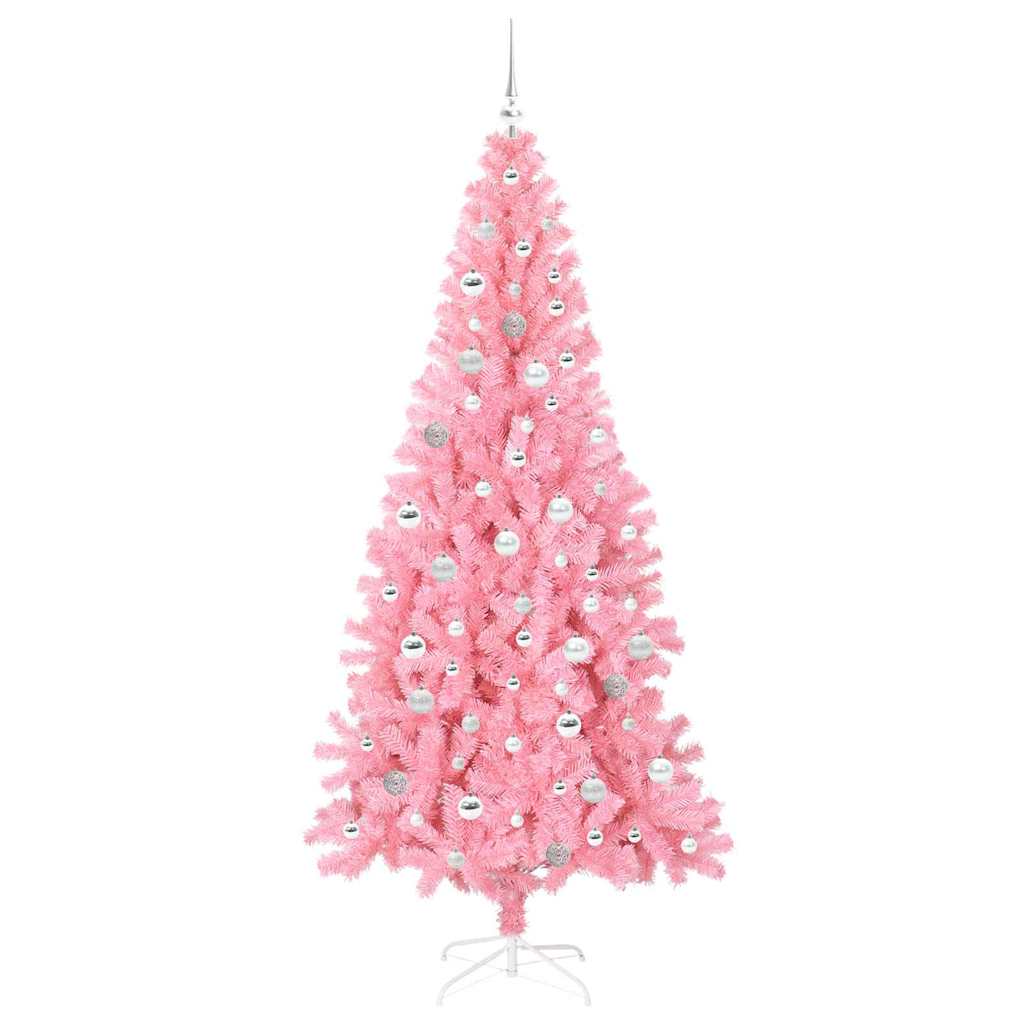 Sapin de Noël avec 300 LED avec support Rose 210 cm PVC - XIOS