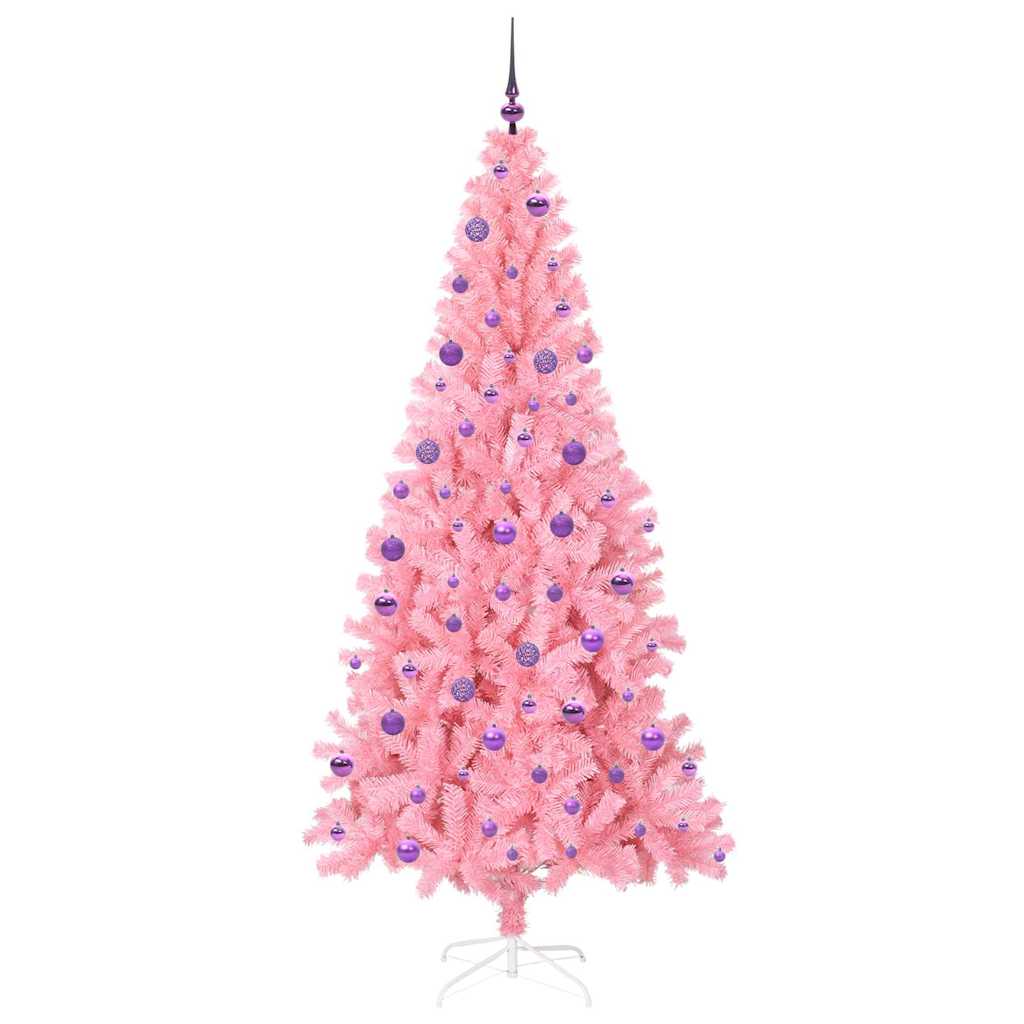 Sapin de Noël avec 300 LED avec support Rose 210 cm PVC - XIOS