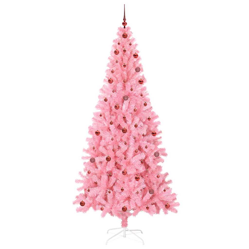Sapin de Noël avec 300 LED avec support Rose 240 cm PVC - XIOS