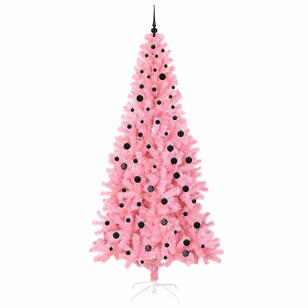 Sapin de Noël avec 300 LED avec support Rose 240 cm PVC - XIOS