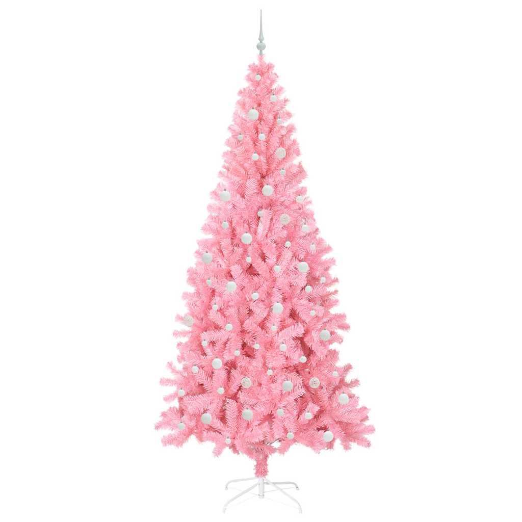 Sapin de Noël avec 300 LED avec support Rose 240 cm PVC - XIOS