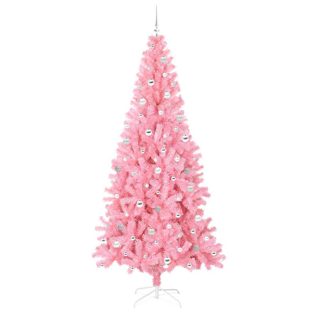 Sapin de Noël avec 300 LED avec support Rose 240 cm PVC - XIOS