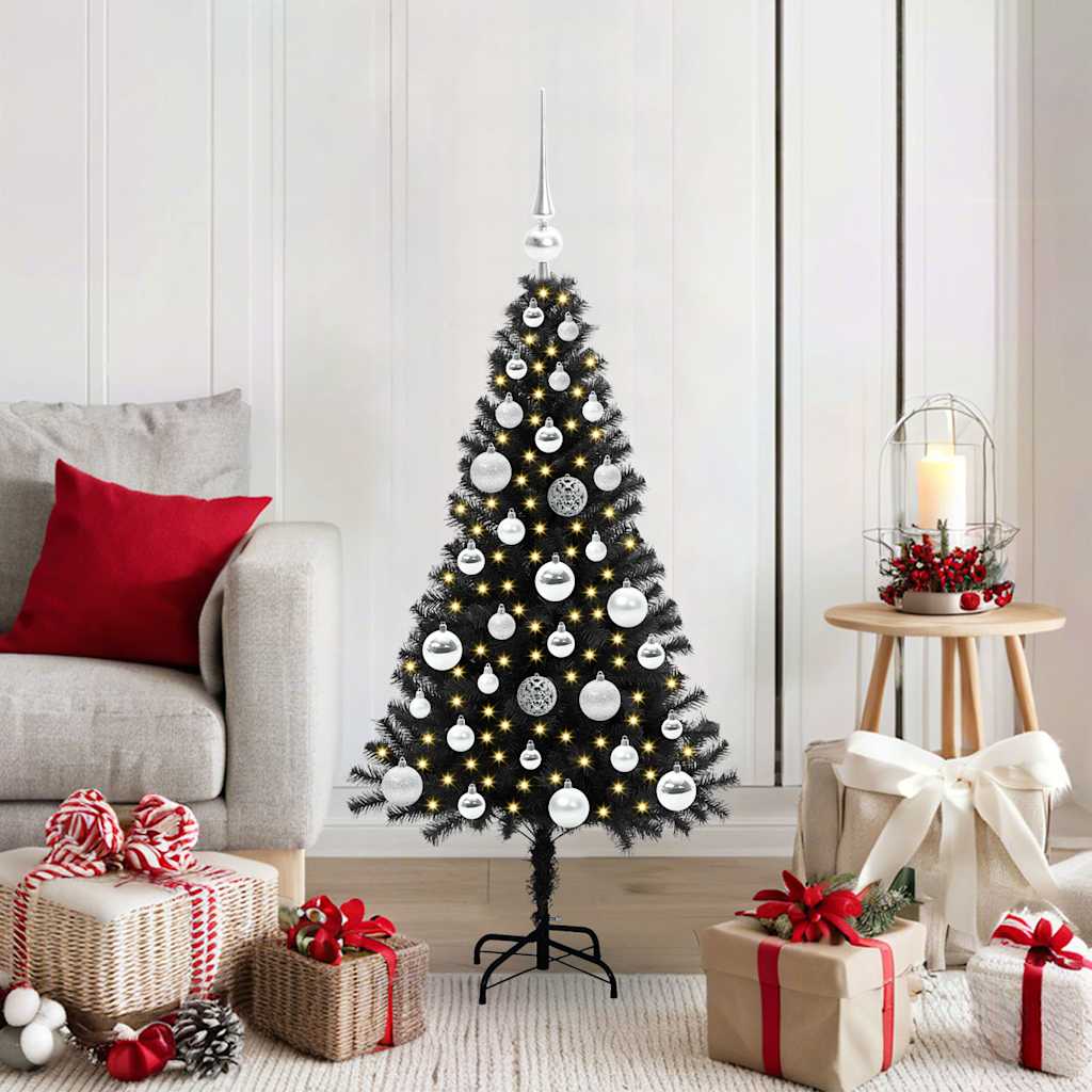 Sapin de Noël Noir 120 cm PVC - XIOS
