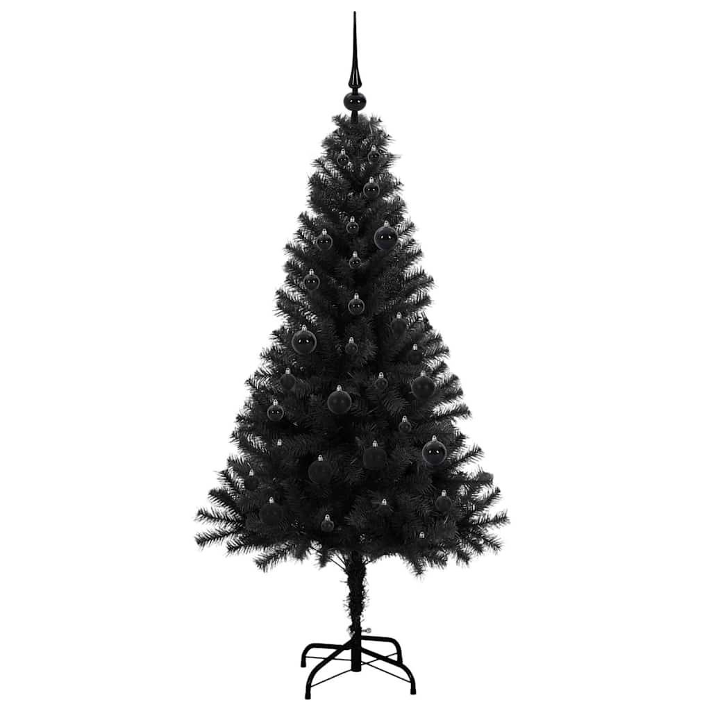 Sapin de Noël avec 150 LED avec support Noir 150 cm PVC - XIOS