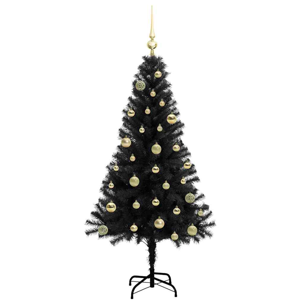Sapin de Noël avec 150 LED avec support Noir 150 cm PVC - XIOS