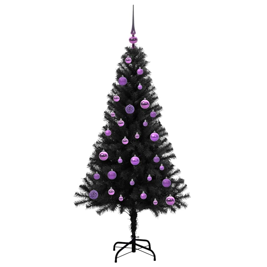 Sapin de Noël avec 150 LED avec support Noir 150 cm PVC - XIOS