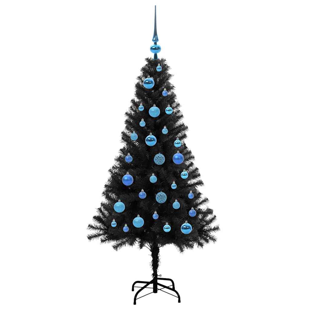 Sapin de Noël avec 150 LED avec support Noir 150 cm PVC - XIOS