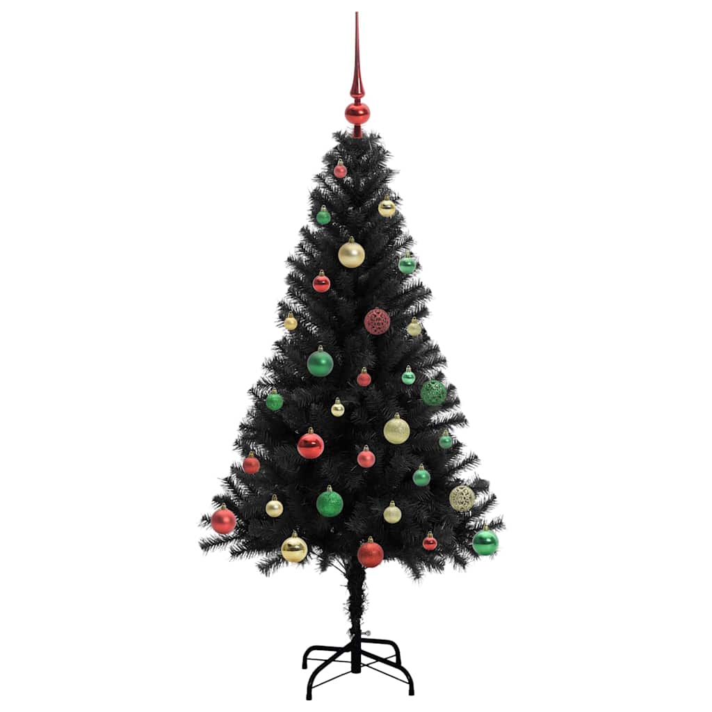 Sapin de Noël avec 150 LED avec support Noir 150 cm PVC - XIOS