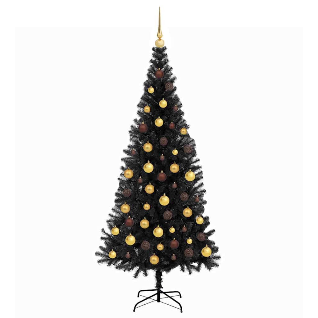 Sapin de Noël Noir 180 cm PVC