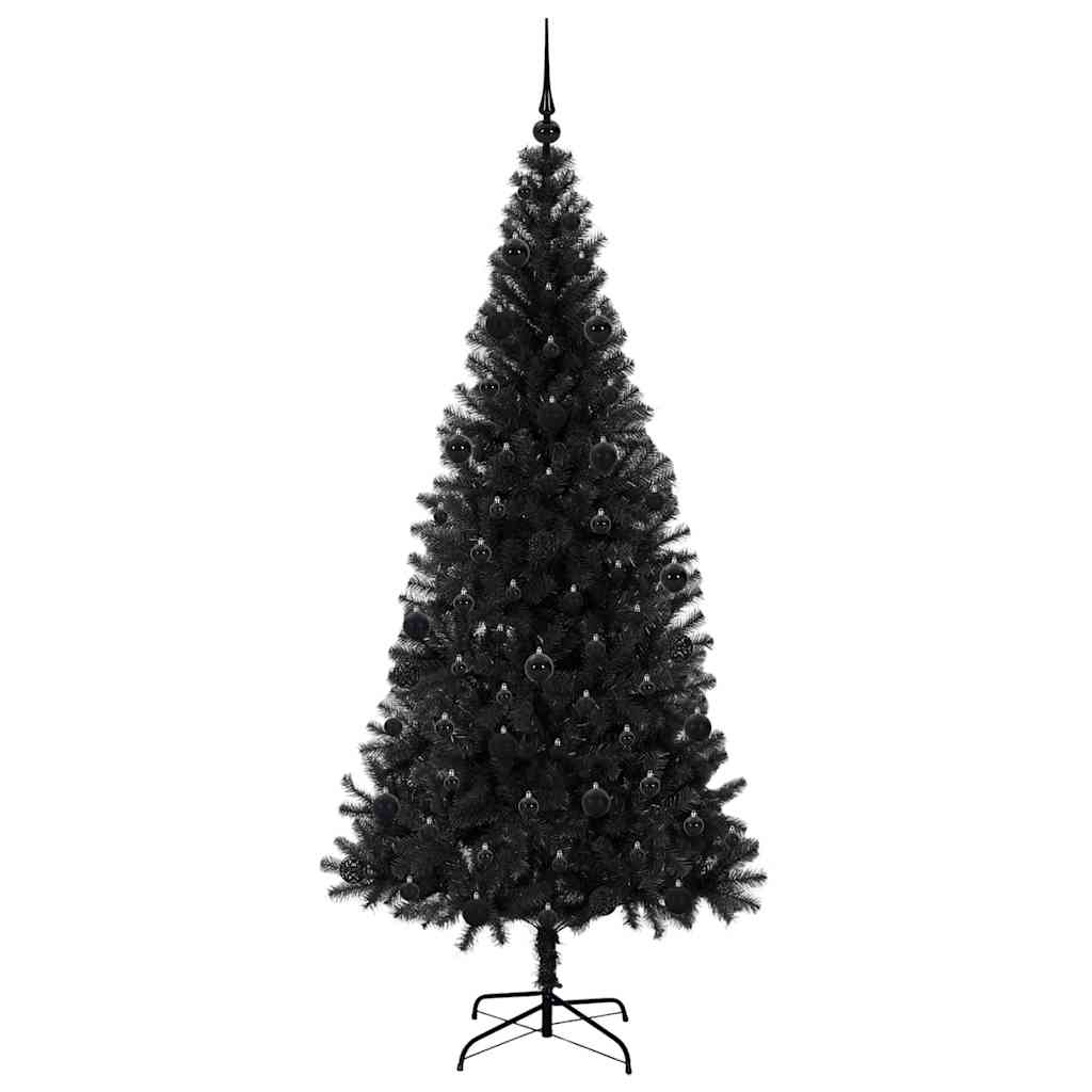 Sapin de Noël avec 300 LED avec support Noir 210 cm PVC - XIOS