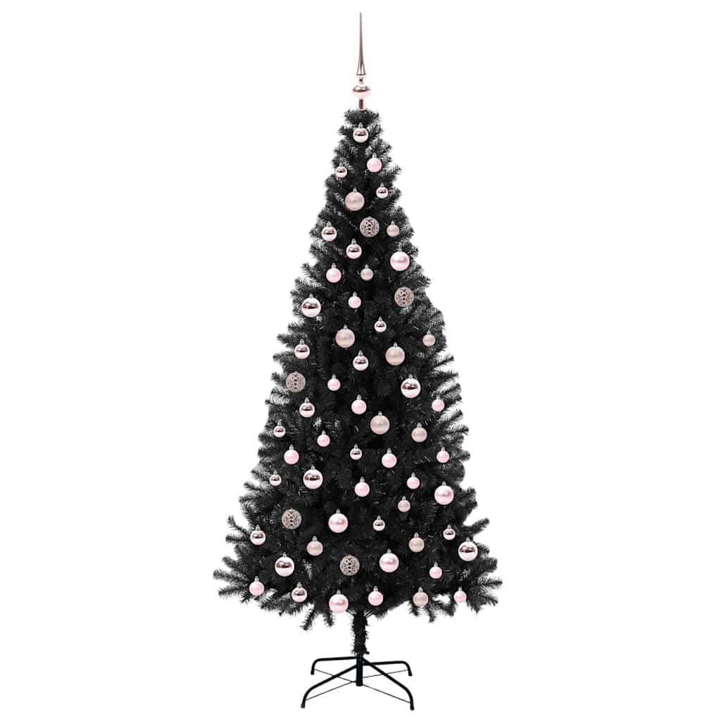 Sapin de Noël avec 300 LED avec support Noir 210 cm PVC - XIOS