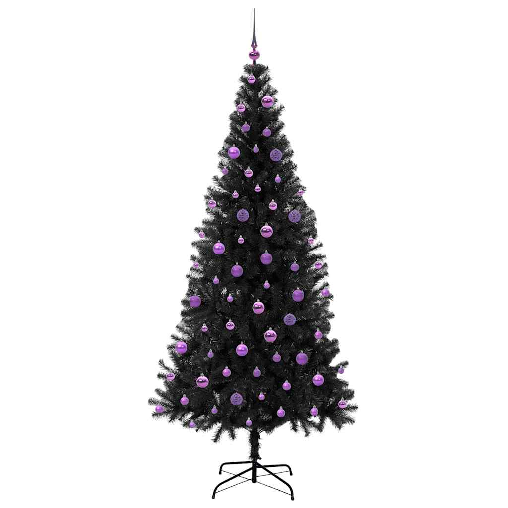 Sapin de Noël avec 300 LED avec support Noir 210 cm PVC - XIOS