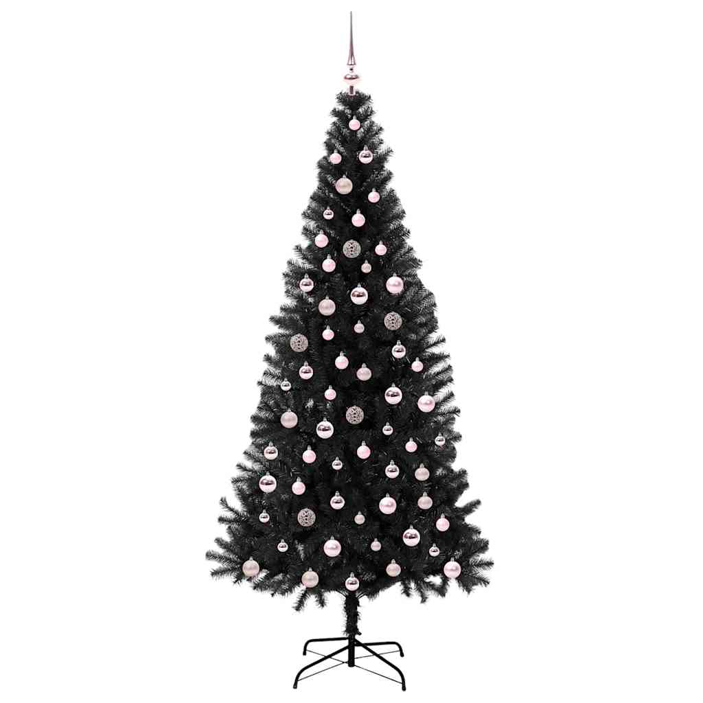 Sapin de Noël avec 300 LED avec support Noir 240 cm PVC - XIOS