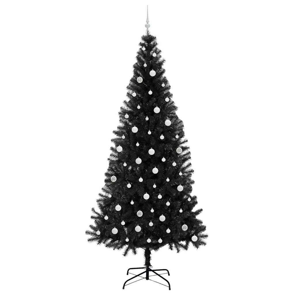 Sapin de Noël avec 300 LED avec support Noir 240 cm PVC - XIOS