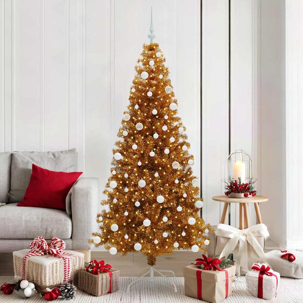 Sapin de Noël avec 300 LED avec support Doré 180 cm PET - XIOS