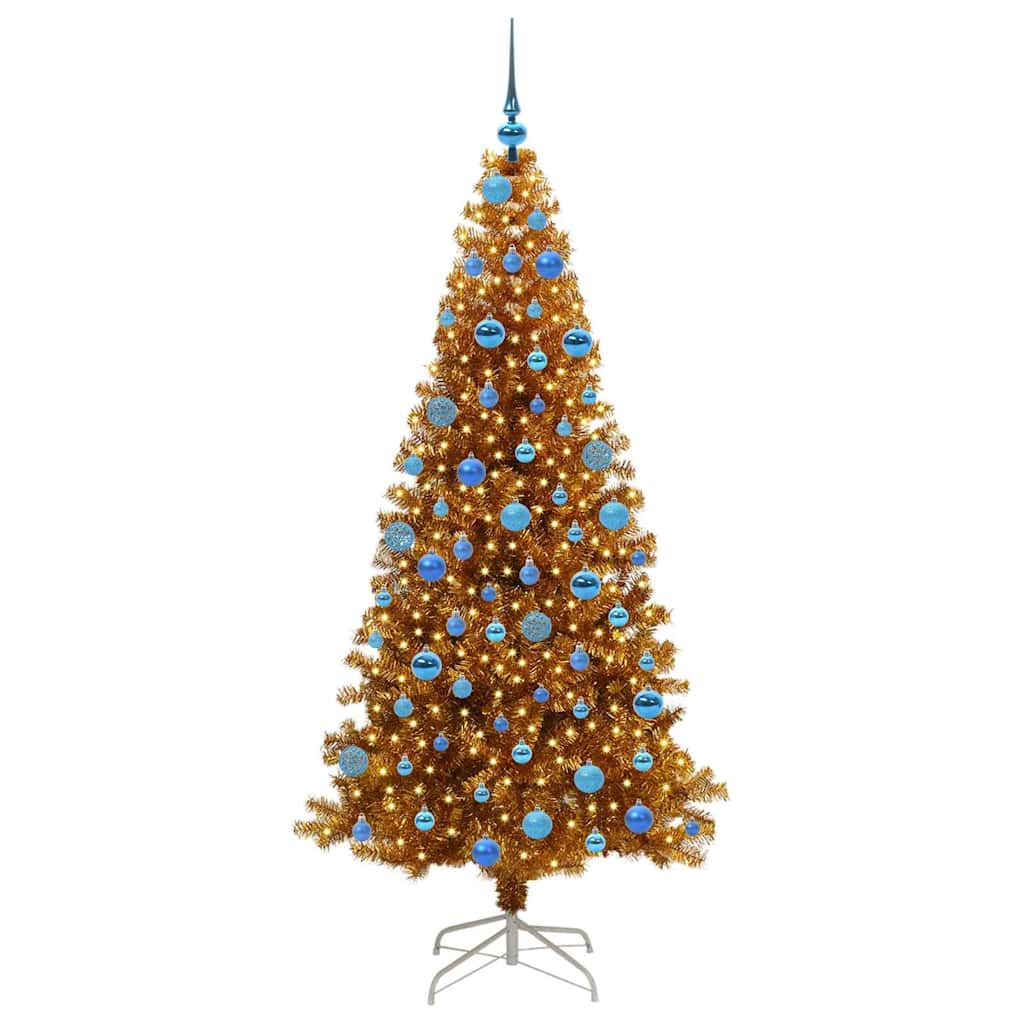 Sapin de Noël avec 300 LED avec support Doré 180 cm PET - XIOS