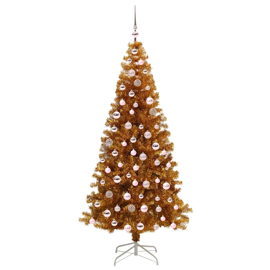 Sapin de Noël avec 300 LED avec support Doré 210 cm PET - XIOS