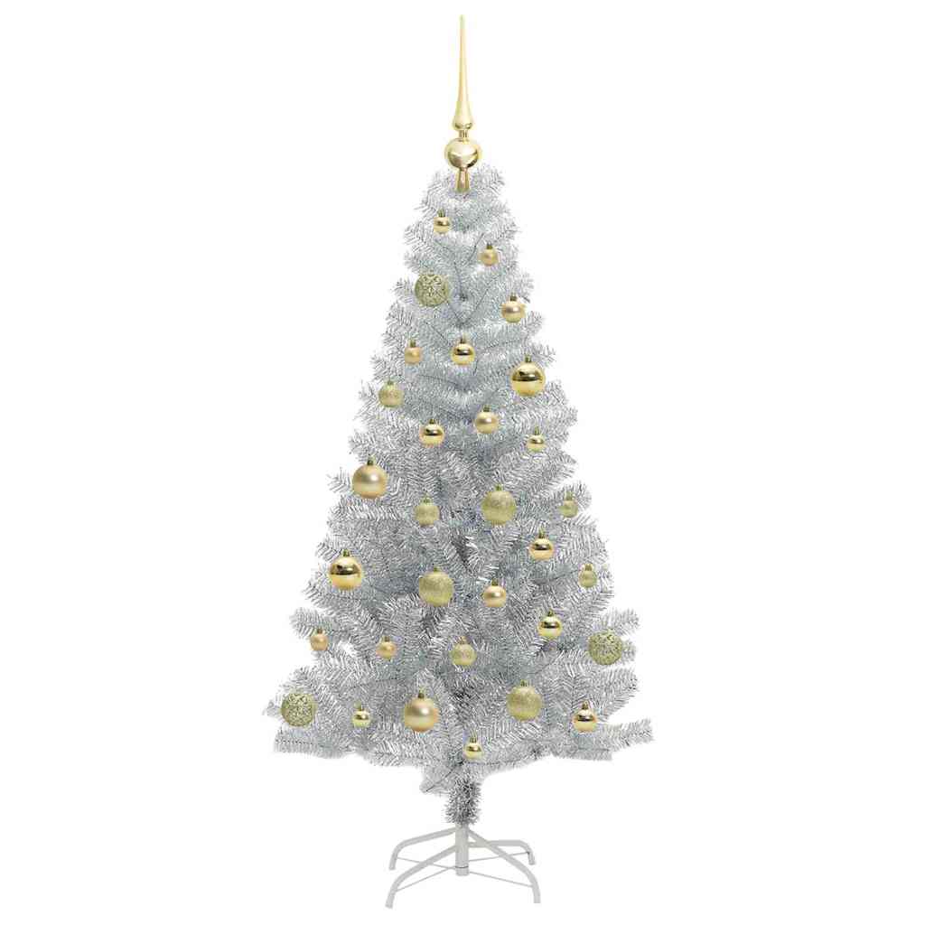 Sapin de Noël avec 150 LED avec support Argent 150 cm PET - XIOS