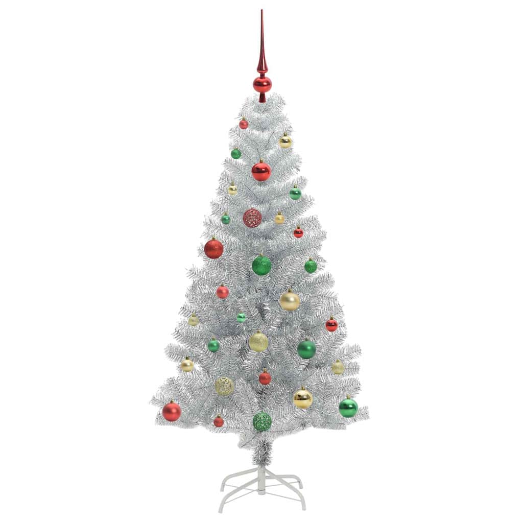 Sapin de Noël avec 150 LED avec support Argent 150 cm PET - XIOS
