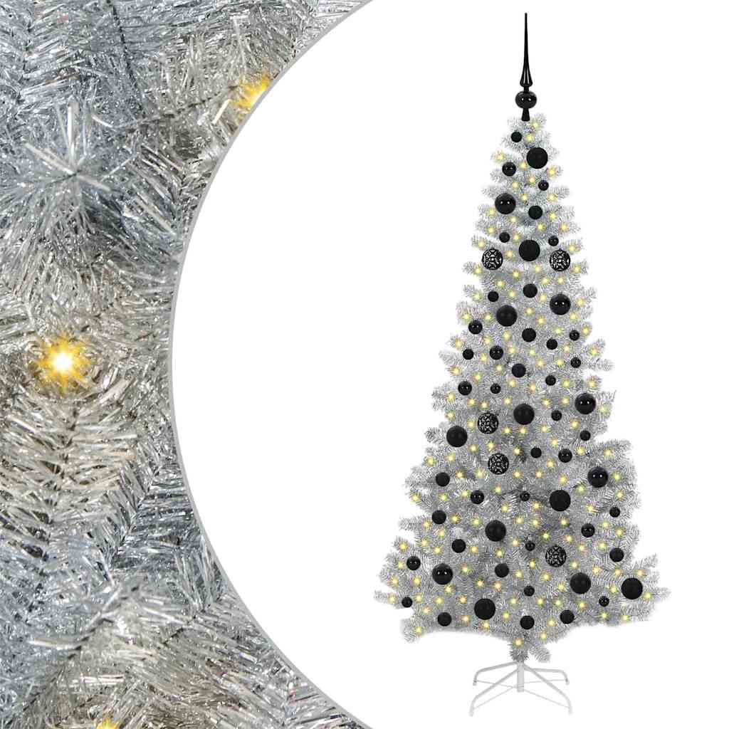 Sapin de Noël avec 300 LED avec support Argent 180 cm PET - XIOS