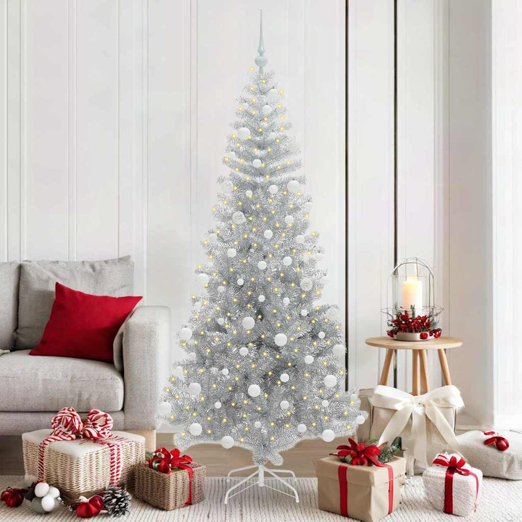 Sapin de Noël avec 300 LED avec support Argent 180 cm PET - XIOS