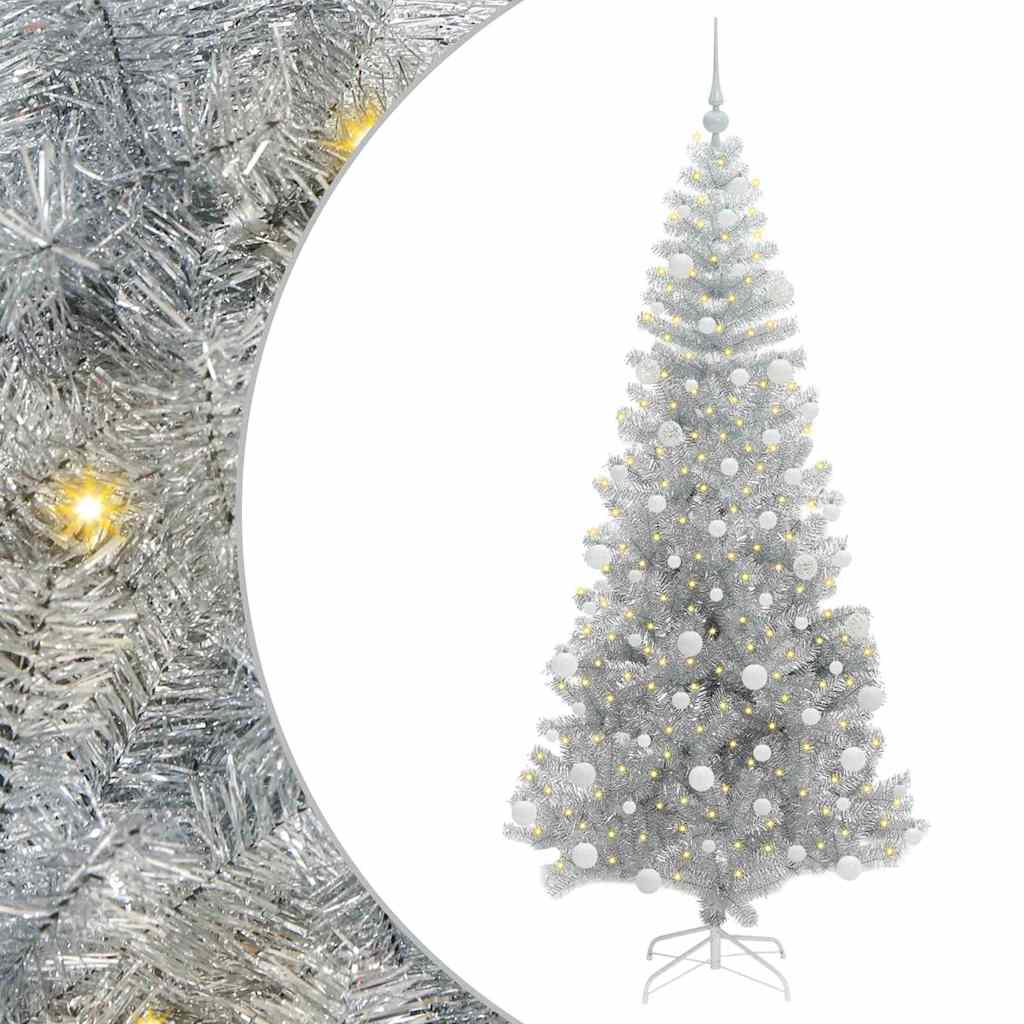 Sapin de Noël avec 300 LED avec support Argent 180 cm PET - XIOS