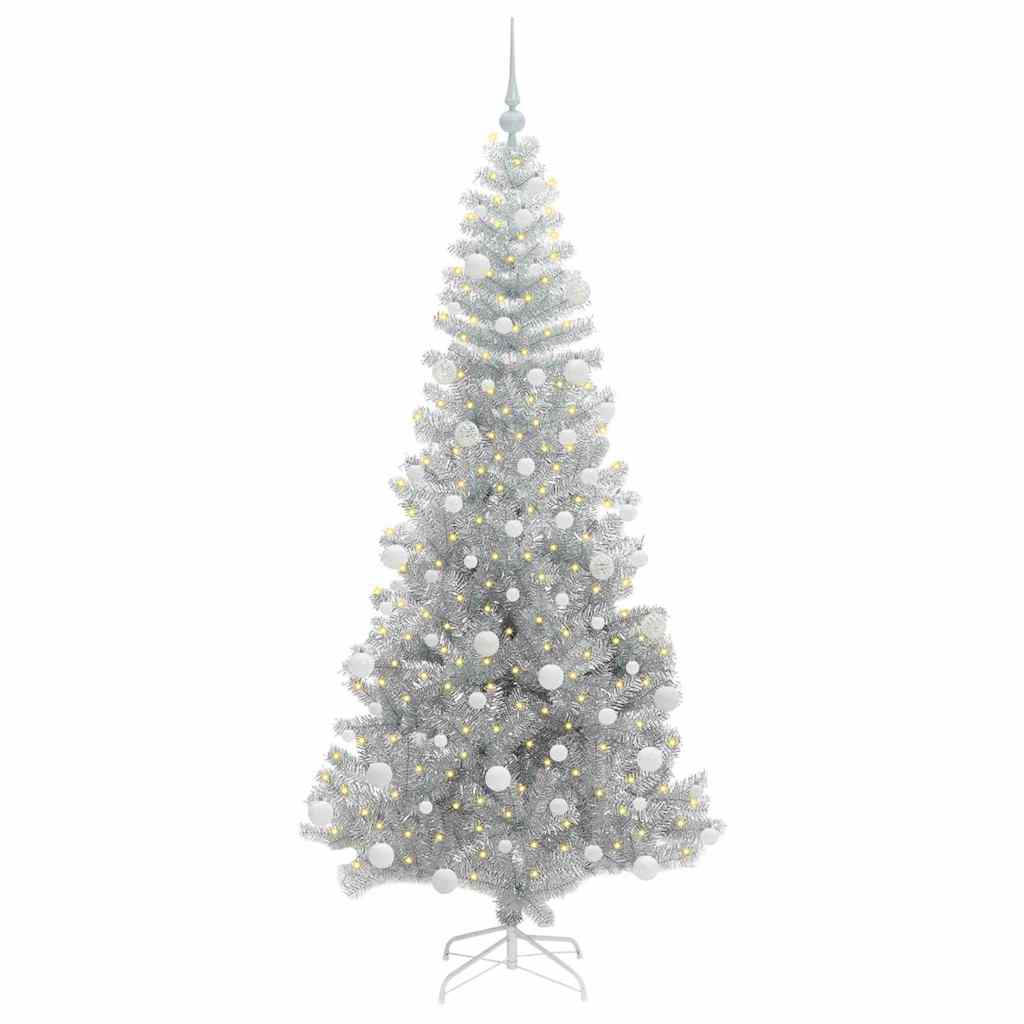 Sapin de Noël avec 300 LED avec support Argent 180 cm PET - XIOS