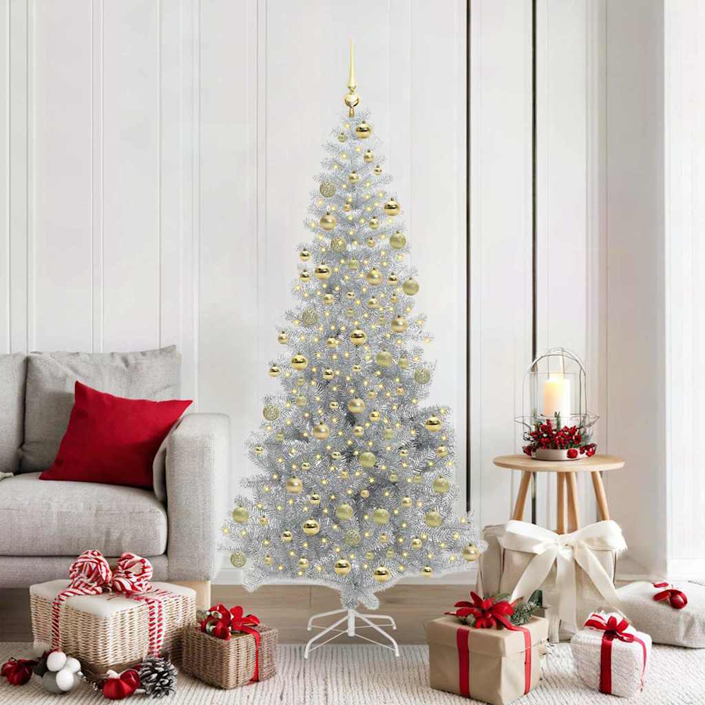 Sapin de Noël avec 300 LED avec support Argent 180 cm PET - XIOS